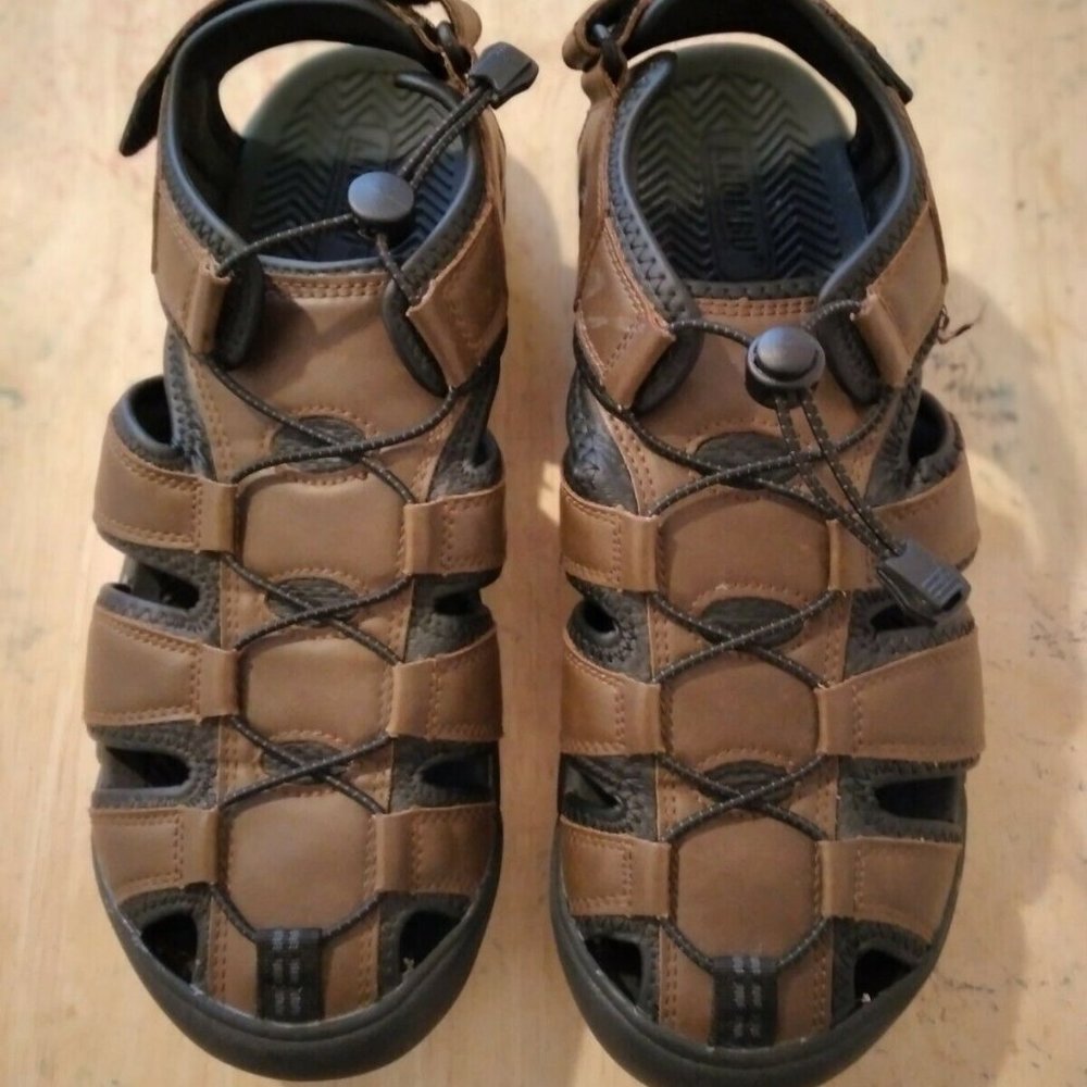 Khombu Men's Travis 1179295 Closed Toe Active Brown Fisherman Sandals - Picture 2 of 11